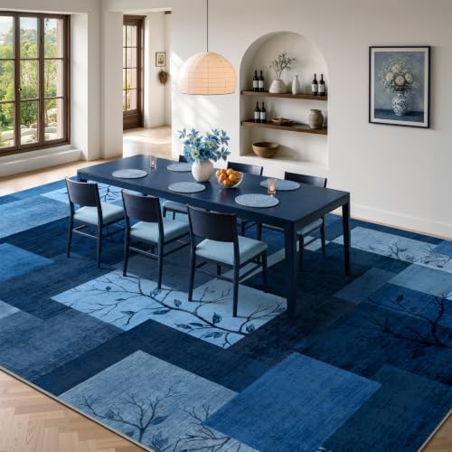 Large Area Rugs for Living Room, Modern Geometric Patchwork Carpet Non-Slip - Image 5