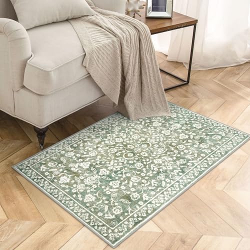 Vintage Washable Entryway Rug 2x3 Small Area Rug Non Slip Door Mat - Image 4