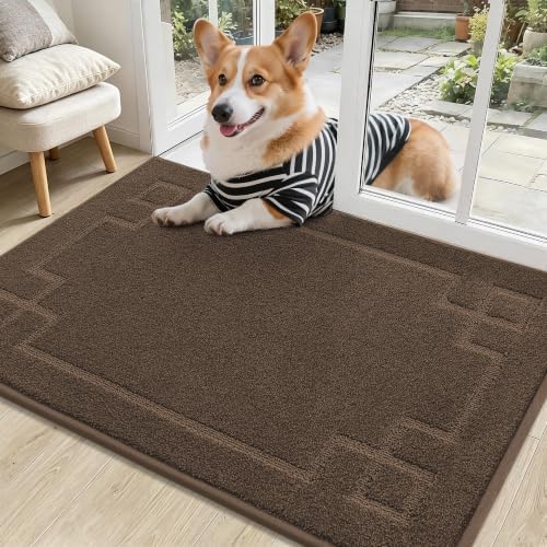 BEQHAUSE Door Mat 24" x 36", Non-Slip Door Mats Indoor Washable by BEQHAUSE