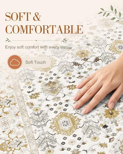 OLANLY 9x12 Washable Area Rug, Soft Non Slip Carpet - Image 4