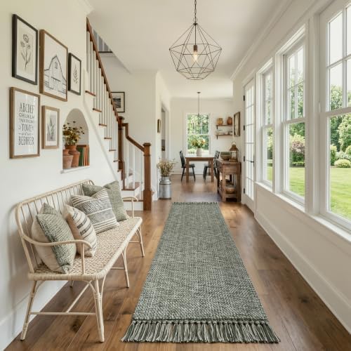 Collive Sage Green Kitchen Runner Rug - Image 6