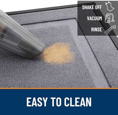 OLANLY Front Door Mat Outside 47x17, All-Season Heavy-Duty Rubber Doormat - Image 5