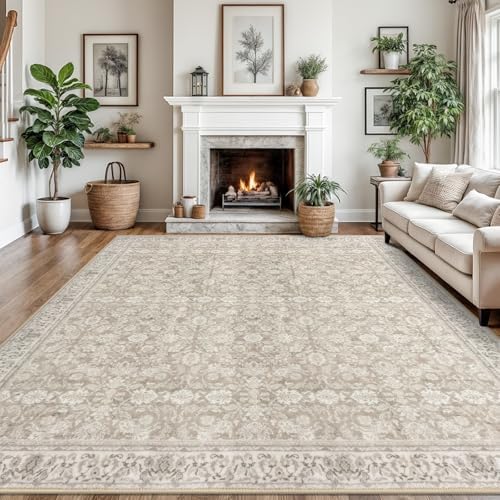 SIILOOM 9x12 Washable Area Rug, Non Slip Large Rug by SiiloomRug