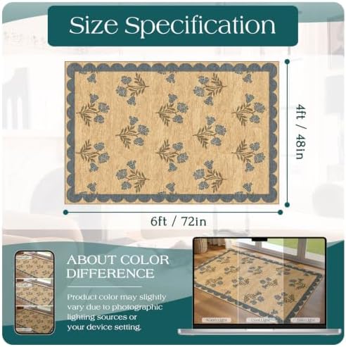 4x6 Covered Outdoor Patio Rug - Image 2