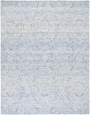 SAFAVIEH Metro Area Rug 8'x10', Transitional Blue & Ivory MET998M - Image 3