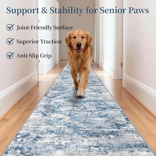 Long Hallway Runner Rug 2.6x14 ft Textured Non Slip - Image 2