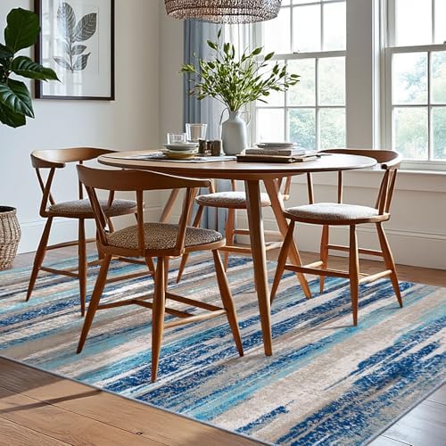 Lansny Washable Abstract 6x9 Area Rug - Image 2