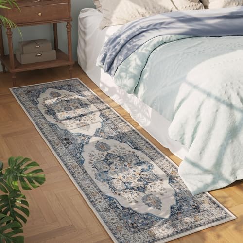Rugcomf Runner Rug 2x6 Washable Non Slip Vintage Medallion - Image 3