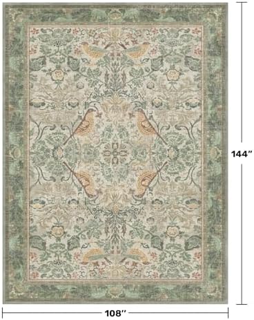Boho Dining Room Rugs for Under Table 9x12 - Image 2