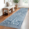 Washable Vintage 2.6x8 Runner Rug Non Slip Runners by SILOLOOM