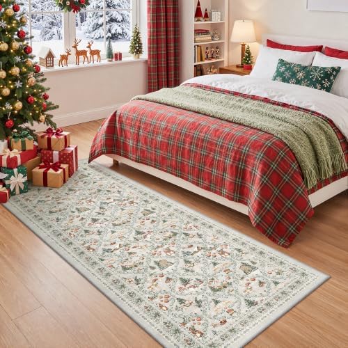 2x5 Christmas Runner Rug for Hallway, Washable Kitchen Rugs - Image 5