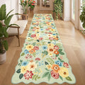 DUKINO 3x10 Runner Rug, Non Slip Floral Washable Rug by DUKINO