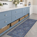 Non Slip Dark Blue 2x5 Runner Rug by HazoHaus