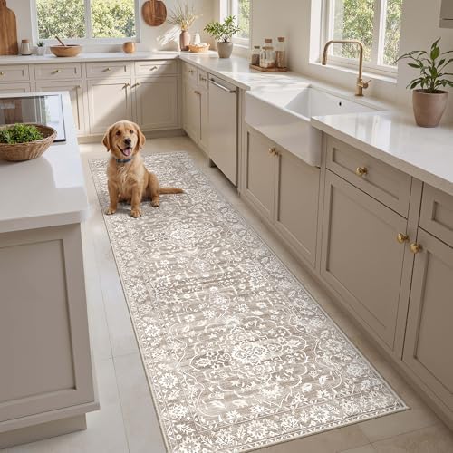 Soalmost 2.5'x8' Runner Rugs for Hallway, Washable Kitchen Runner Rug by Soalmost