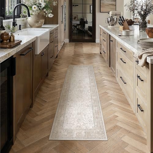 PureCozy 2x6 Beige Neutral Runner Rug - Image 2