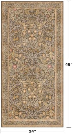 Brown Washable 2x4 Runner Rug Non Slip - Image 2