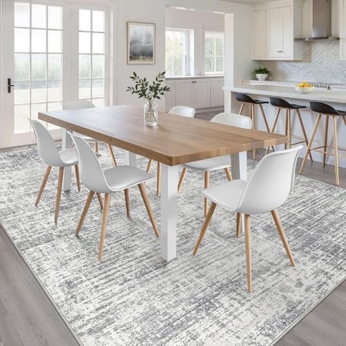 LOONGRUG 7x9 Area Rug Washable Neutral Modern Rug - Image 5