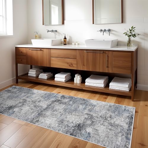 Washable Abstract 3x8 Runner Rug: Low Pile Runners - Image 3