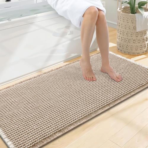 Smiry Waffle Bath Mat 47X20, Soft Absorbent Bathroom Rugs by Smiry