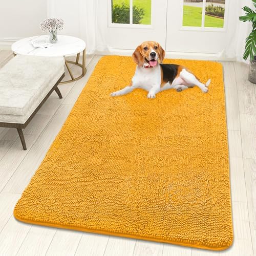 OLANLY Dog Door Mat for Muddy Paws 59x32, Super Absorbent Chenille Mud Mat by OLANLY
