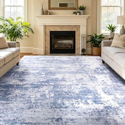 6x9 Area Rugs Living Room Rug Abstract Washable Rug Non-Slip Soft Low Pile - Image 2