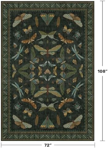 6x9 Dark Green Area Rugs for Dining Room - Image 2