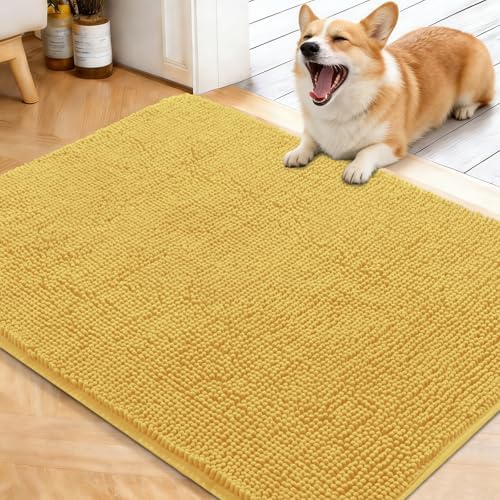 OLANLY Dog Door Mat for Muddy Paws 40x32, Super Absorbent Chenille Mud Mat by OLANLY