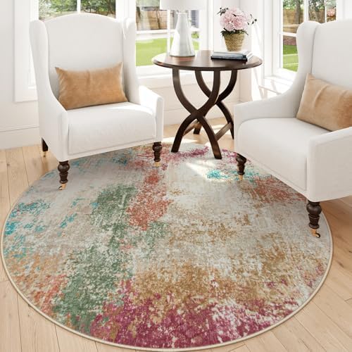 Lahome Modern Abstract Round Rugs by Lahome