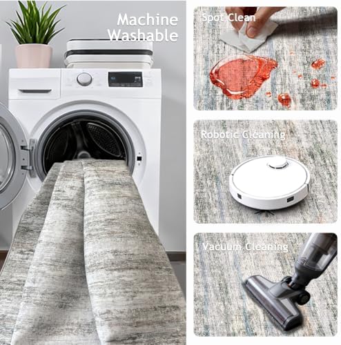 2x5 Washable Runner Rugs，Modern Abstract Rug Runner, Ultra-Thin Kitchen Runner - Image 3