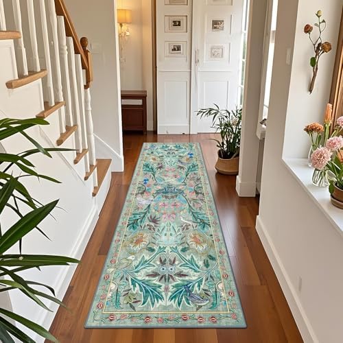 nesrt Jungle Runner Rug for Hallway 2x6, Botanical Washable Soft Boho Floral - Image 4
