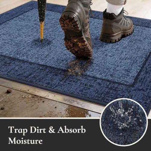 Dirt Trapper Door Mat 24"x 36", Non Slip Washable Doormat - Image 3