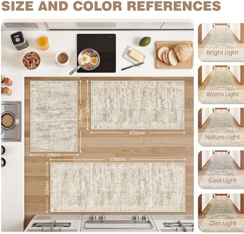 Kitchen Rugs Sets of 2, 2x3 2x4 Rug Runner - Image 2