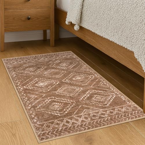 KILOCOCO Entryway Rug 2x3 Washable Rug Door Mat Indoor, Mocha Brown - Image 6