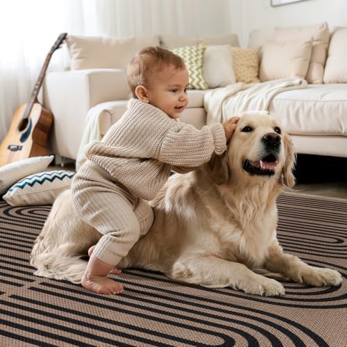 Tangsoo Easy Jute 5x7 Washable Living Room Rug, Non-Slip Indoor Outdoor Rugs - Image 6