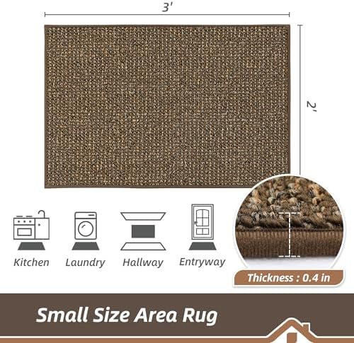 BEQHAUSE 2x3 Entryway Rug Indoor Door Mat Non-Slip Washable - Image 2