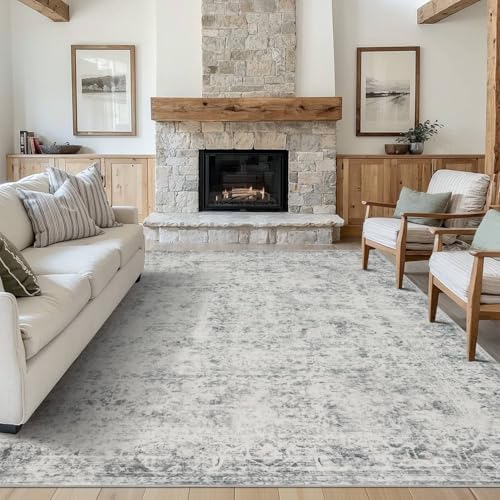 Rugxara Grey Area Rugs 5x7 Washable Rug - Image 3