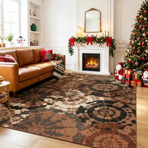 Boho 5x7 Area Rug Washable Non-Slip Modern Abstract Rug by Quntue