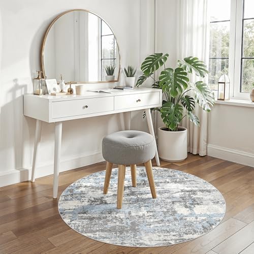 4ft Round Rug, Circle Area Rugs - Image 3