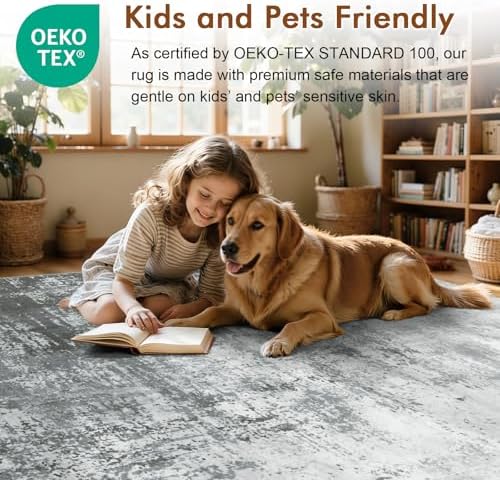 9x12 Ft Abstract Washable Area Rugs - Image 5