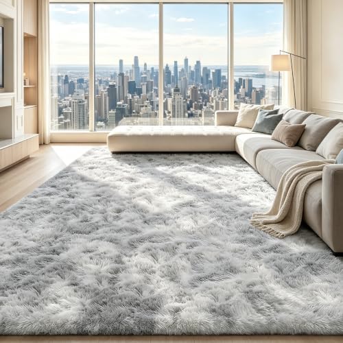 Mottled Light Grey 8x10 Area Rug by Yongyangjuxi