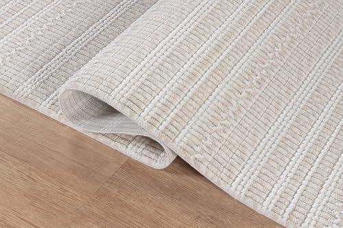 Modern Indoor Rug Stripe 6 Round Area Rugs - Image 3