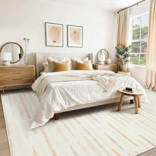 Area Rugs 9x12 Living Room Rug: Washable Geometric Moroccan Neutral Rugs Boho - Image 7
