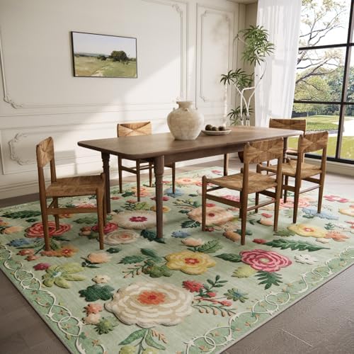10x12 Area Rugs for Living Room: Large Washable Rug Lightweight Non Slip Low by palohom