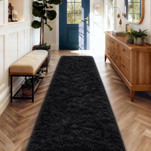 Ophanie 2x10 Runner Rug for Hallway, Upgrade Non-Slip Fluffy Soft Bedside Rugs - Image 5