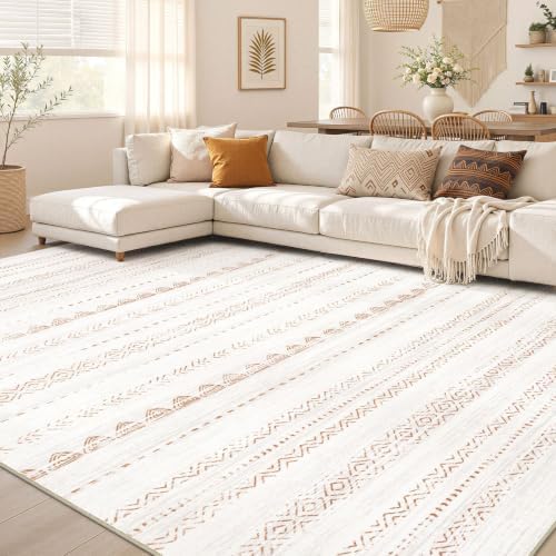 Nakagishi Boho 7x9 Area Rug Living Room Rugs Machine Washable Brown by NakagishiAreaRug