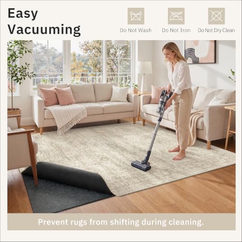 Soalmost 6x9 Non Slip Rug Pads, 1/4" Thick Felt Cushioned Rug Gripper Pad - Image 4