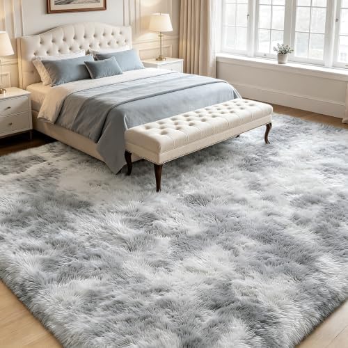 Mottled Light Grey 6x9 Area Rugs - Image 2