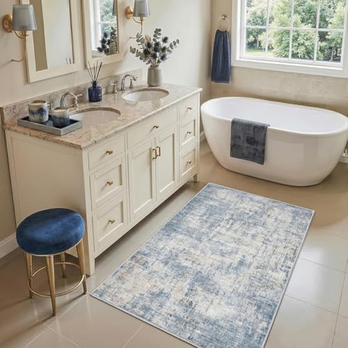 2x3 Area Rug Washable Abstract: Non Slip Throw Rugs - Image 2