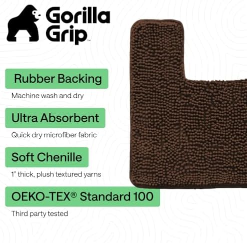 GORILLA GRIP Chenille Bath Rug Mat - Image 3