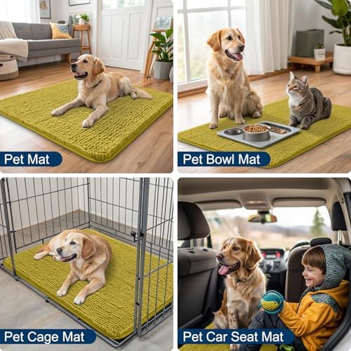 Smiry Dog Door Mat for Muddy Paws 30x20, Absorbs Moisture and Dirt Doormat - Image 6